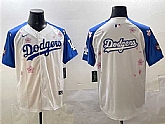 Men's Los Angeles Dodgers Team Big Logo White Royal 2025 Tokyo Series Limited Stitched Jersey,baseball caps,new era cap wholesale,wholesale hats